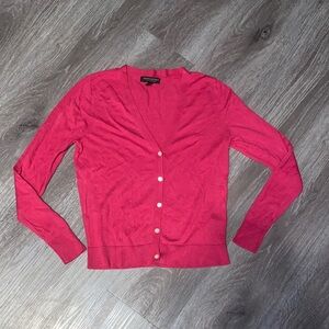 Banana Republic Silk Cashmere Vibrant Pink Cardigan